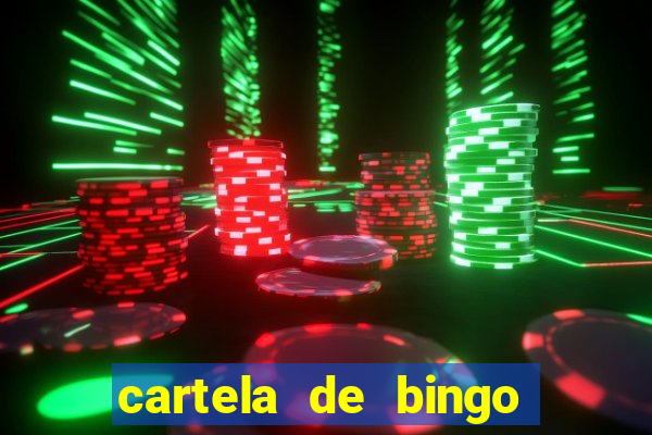 cartela de bingo cha de panela